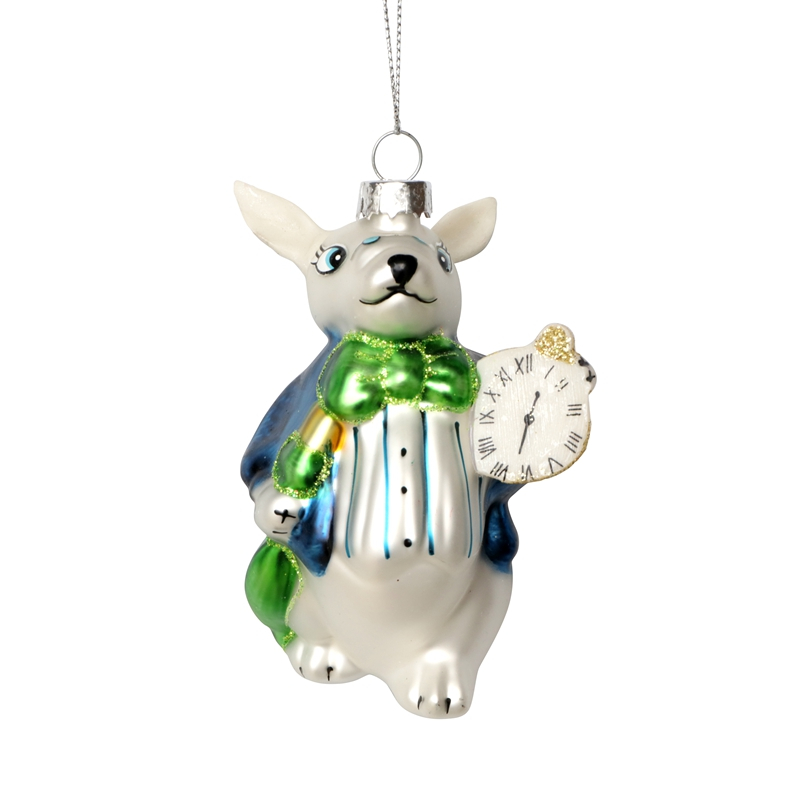 Glass rabbit ornament, glass toys, Christmas decoration KMT81058
