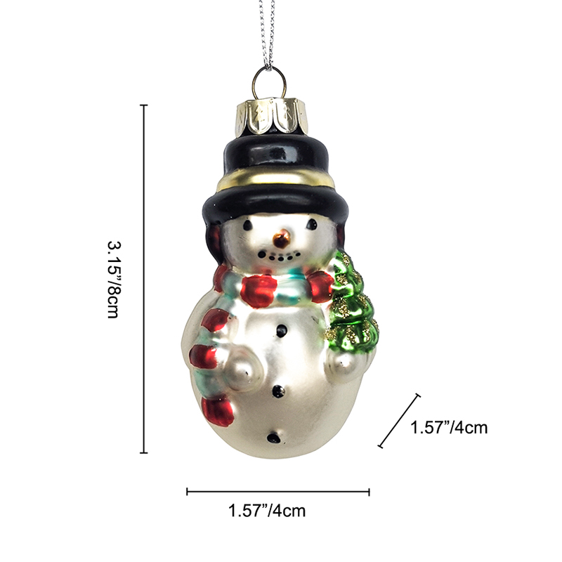Christmas ornament, glass toy, glass snowman,Christmas decoration KMT81086