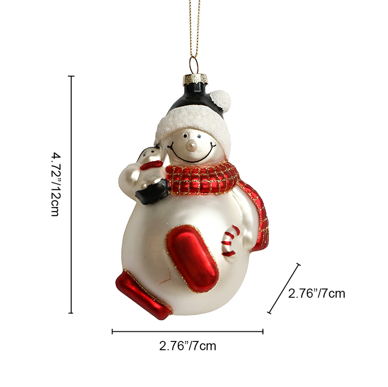 Christmas ornament, glass toy, glass snowman,Christmas decoration KMT81033