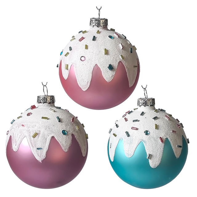 Christmas glass ball, Painted ball, Christmas decoration KMB81026