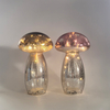 Glass Mushroom with led lights, glass decoration with LED lights, Christmas decoration KML81029