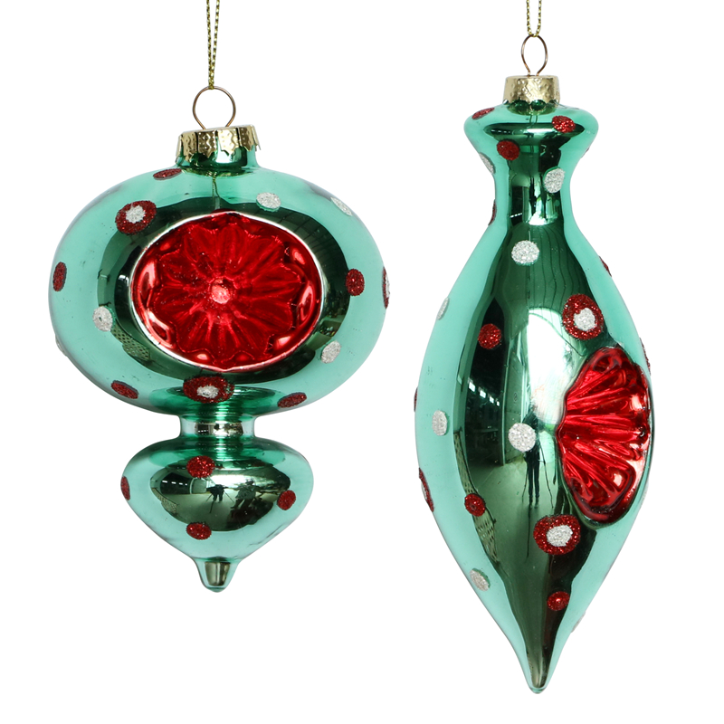 Christmas Special-shaped glass hanging decoration，Christmas decoration KMS60005