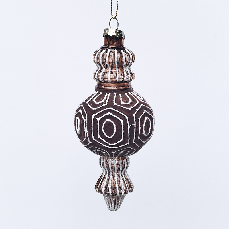 Christmas Special-shaped glass hanging decoration，Christmas decoration KMS60014