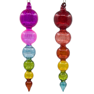 Christmas Special-shaped glass hanging decoration，Christmas decoration KMS60019