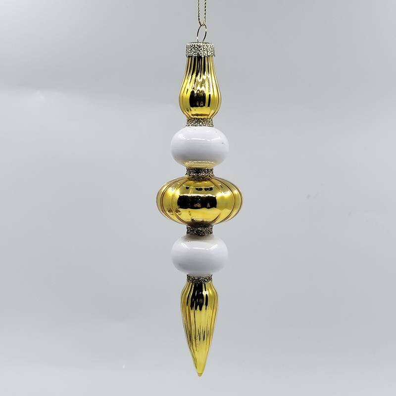 Christmas Special-shaped glass hanging decoration，Christmas decoration KMS60022