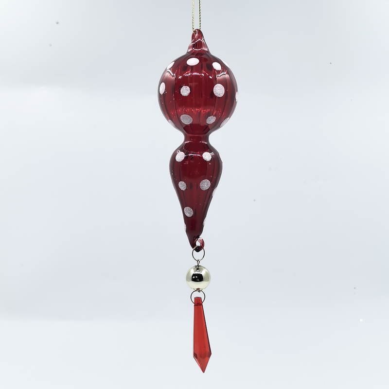 Christmas Special-shaped glass hanging decoration，Christmas decoration KMS60036