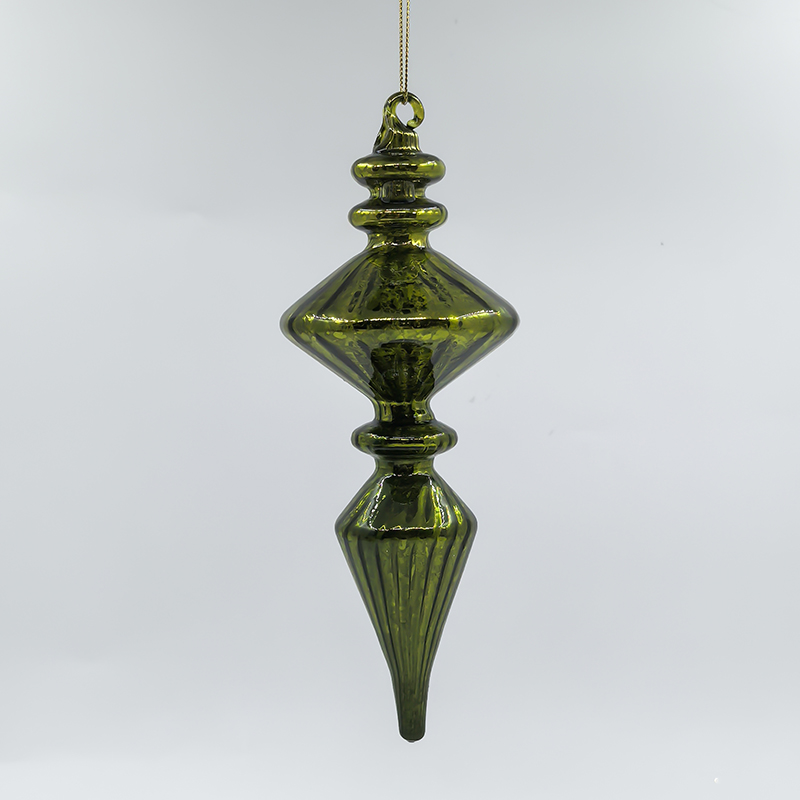 Christmas Special-shaped glass hanging decoration，Christmas decoration KMS60011