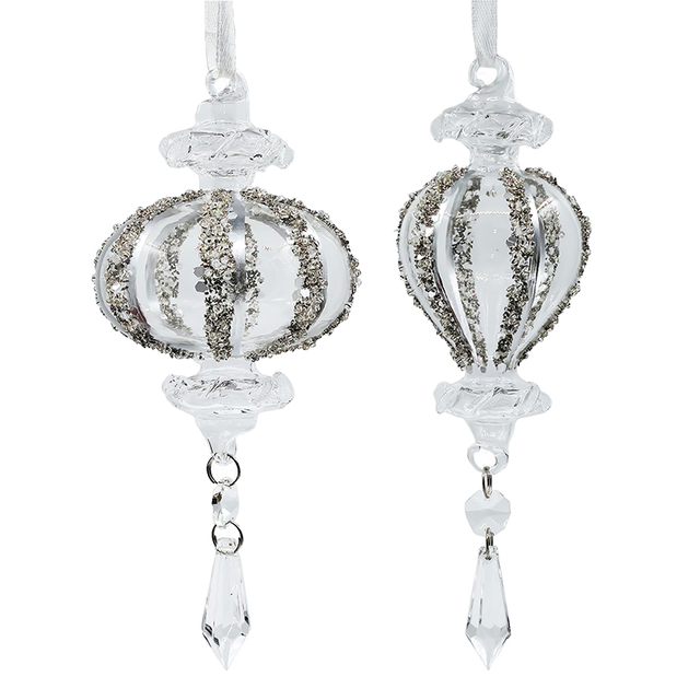 Christmas Special-shaped glass hanging decoration，Christmas decoration KMS60012