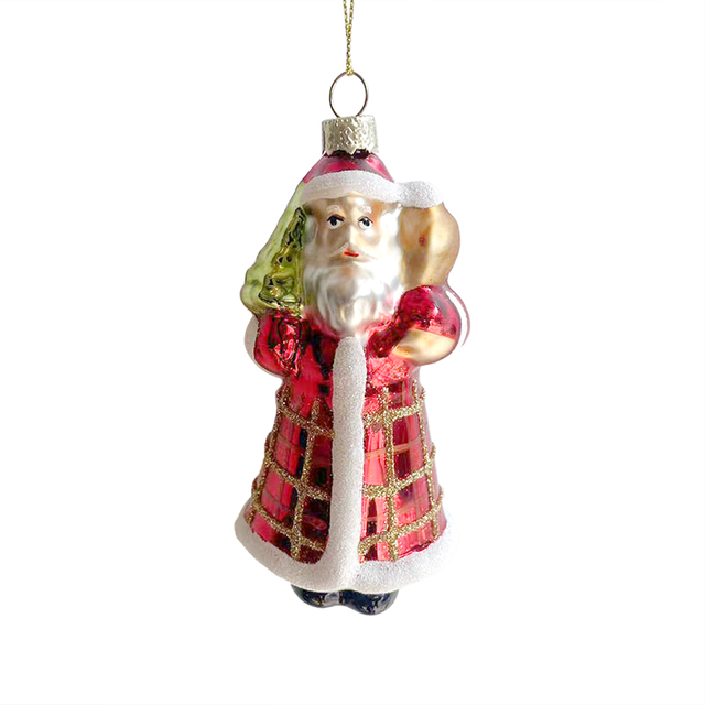 Glass Santa, Christmas glass toys