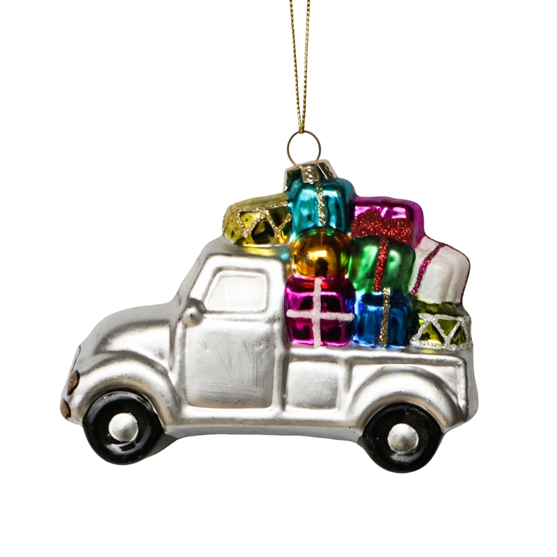Christmas glass toys, glass car ornament , Christmas decoration KMT81069