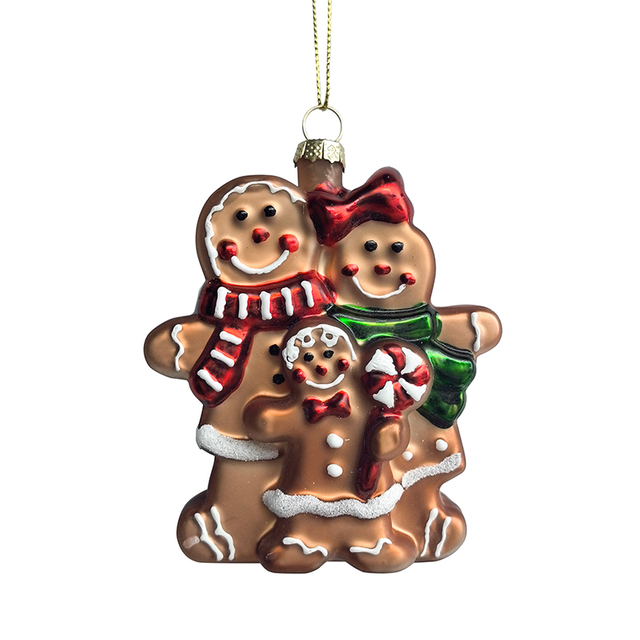 Glass Gingerbread man, Christmas glass toys, Christmas decoration KMT81052