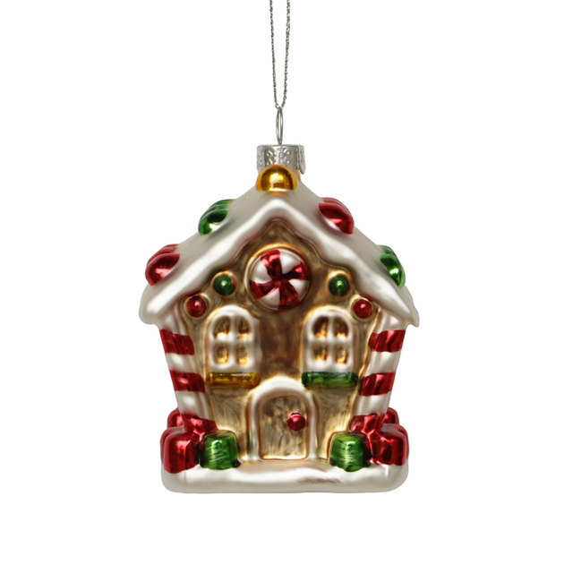 Christmas ornament, glass toy, glass house,Christmas decoration KMT81079