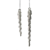 Glass icicle with glitter,Christmas decoration KMI82001