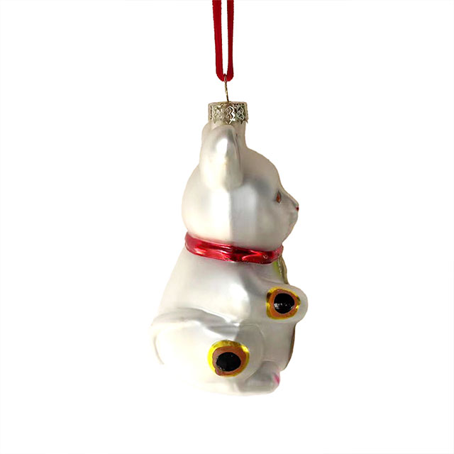 Glass cat ornament,Christmas glass toys,Christmas decoration