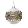 Christmas painted ball-shape glass toy, can be opened, Christmas decoration KMB82007