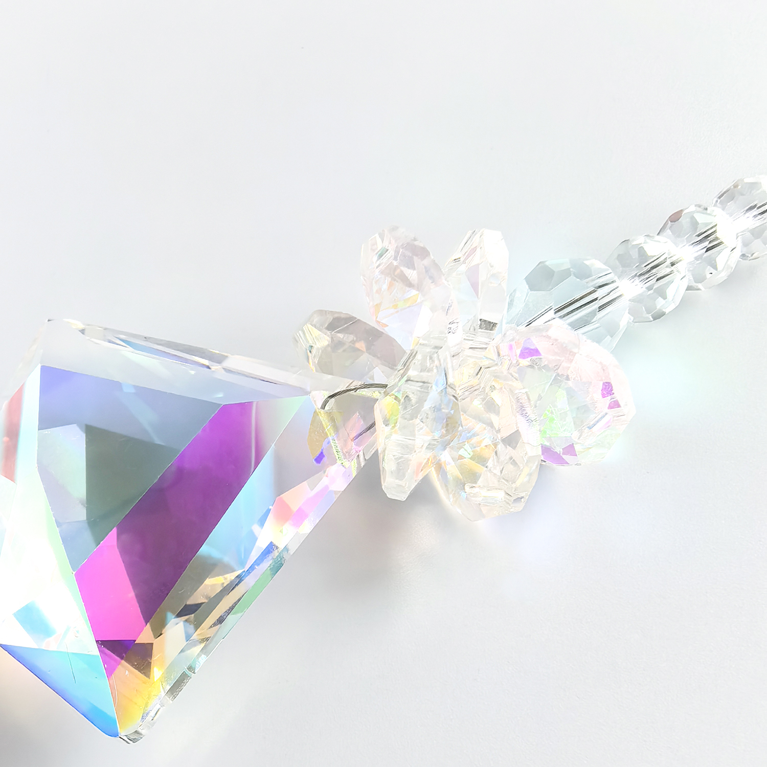 Iridescent colors Crystal hanging,Crystal decoration,christmas decoriation KMC83011