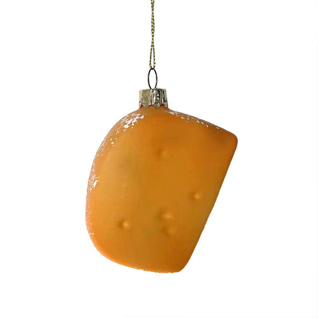 Christmas glass toys, glass biscuits decoration with resin, Christmas decoration KMT81007