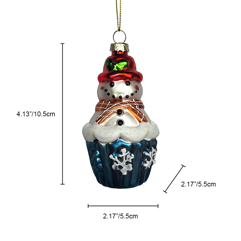 Christmas ornament, glass toy, glass snowman,Christmas decoration KMT81035