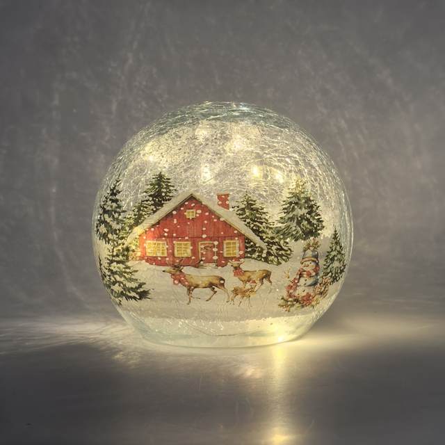 Christmas glass luminous ball, led decoration, Christmas ornament KML81017