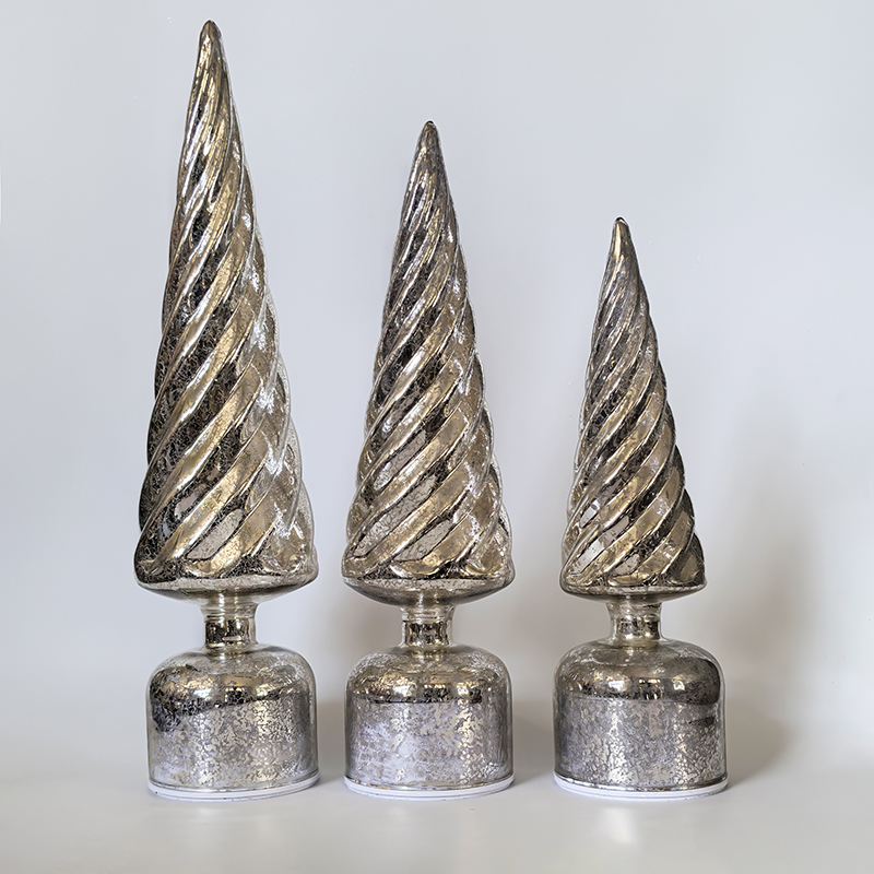 Glass Christmas tree with led lights, glass decoration with LED lights, Christmas decoration KML81031