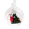 Christmas glass ball with resin decoration inside，Christmas decoration KMB86011