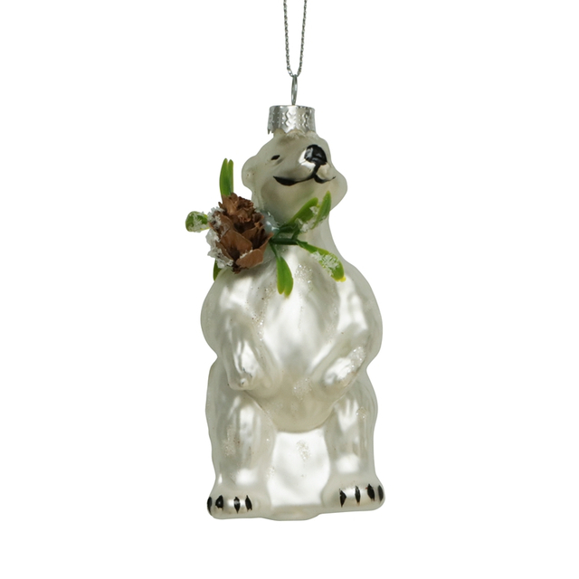 The glass bear ornament, Christmas glass toys, Christmas decoration KMT81066