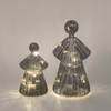 Glass angel with led lights, glass decoration with LED lights, glass toy KML81006
