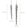 Glass icicle with glitter,Christmas decoration KMI82001