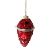 Christmas painted heart-shape glass toy,can be opened,Christmas decoration