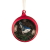 Christmas glass ball with resin decoration inside，Christmas decoration KMB86003