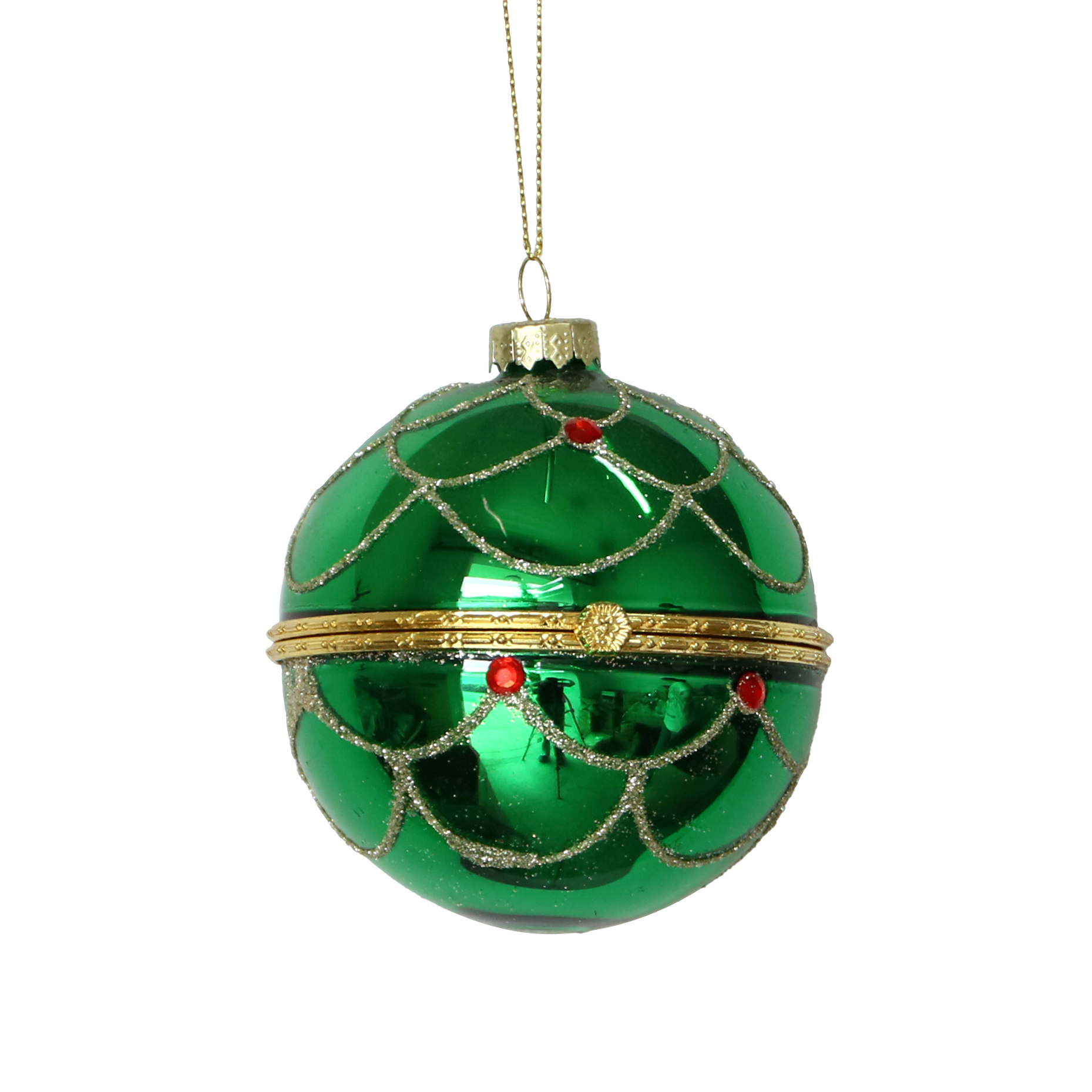 Christmas painted glassball, can be opened, Christmas decoration KMB82003
