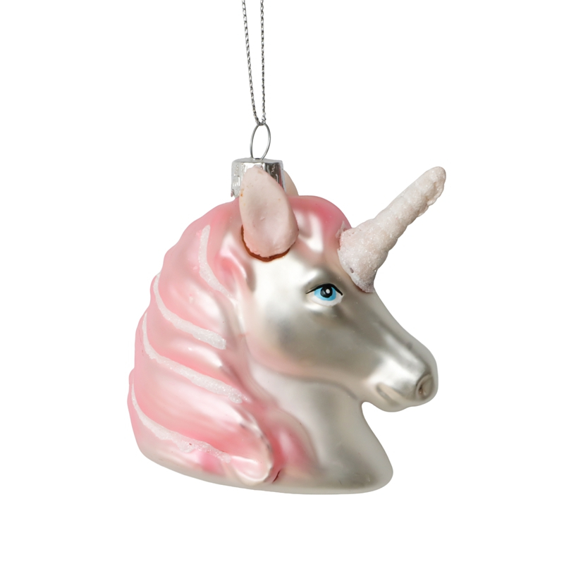 Christmas ornament, glass toy, glass unicorn,Christmas decoration KMT81029
