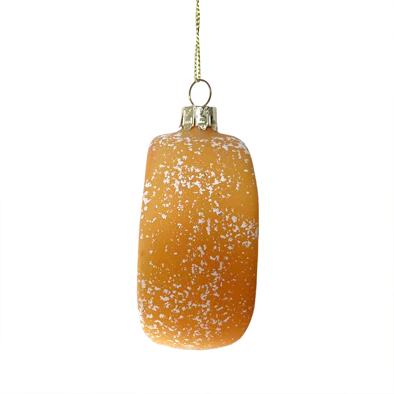 Christmas glass toys, glass biscuits decoration with resin, Christmas decoration KMT81007