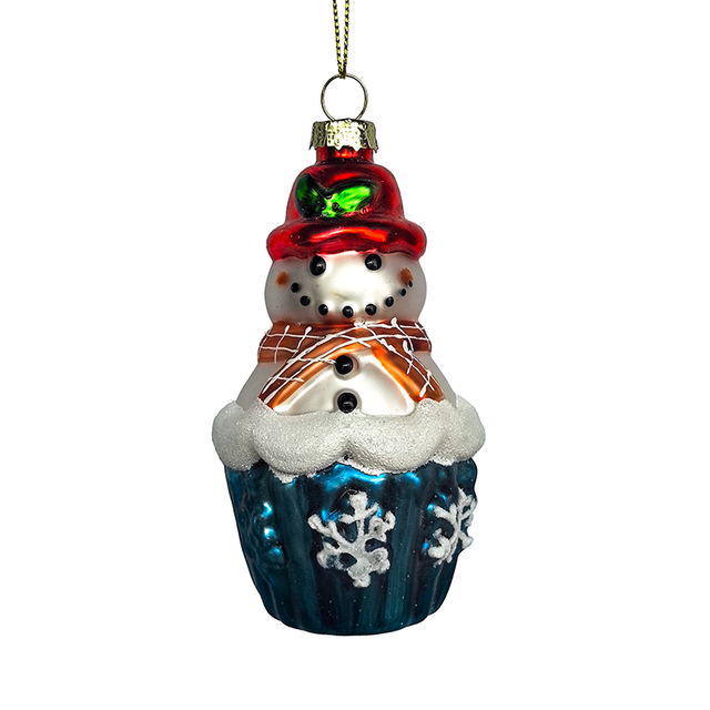 Christmas ornament, glass toy, glass snowman,Christmas decoration KMT81035