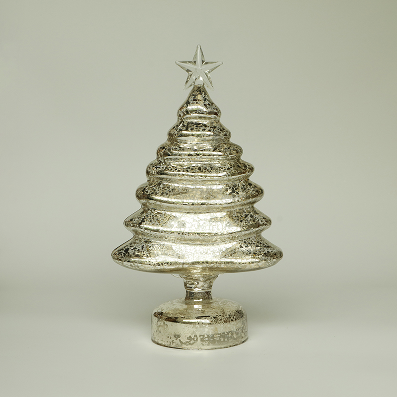 Glass Christmas tree with led lights, glass decoration with LED lights, Christmas decoration KML81018