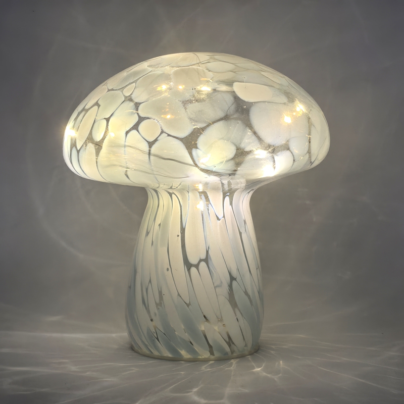 Glass Mushroom with led lights, glass decoration with LED lights, Christmas decoration KML81019