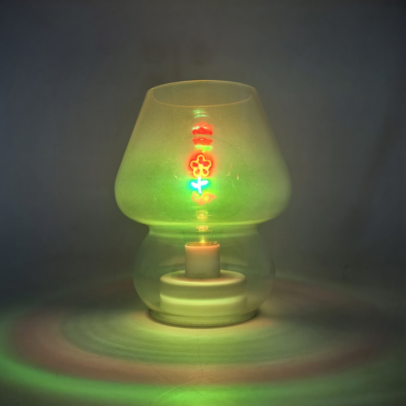 Glass Mushroom with led lights, glass decoration with LED lights, Christmas decoration KML81020