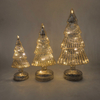 Glass Christmas tree with led lights, glass decoration with LED lights, Christmas decoration KML81008