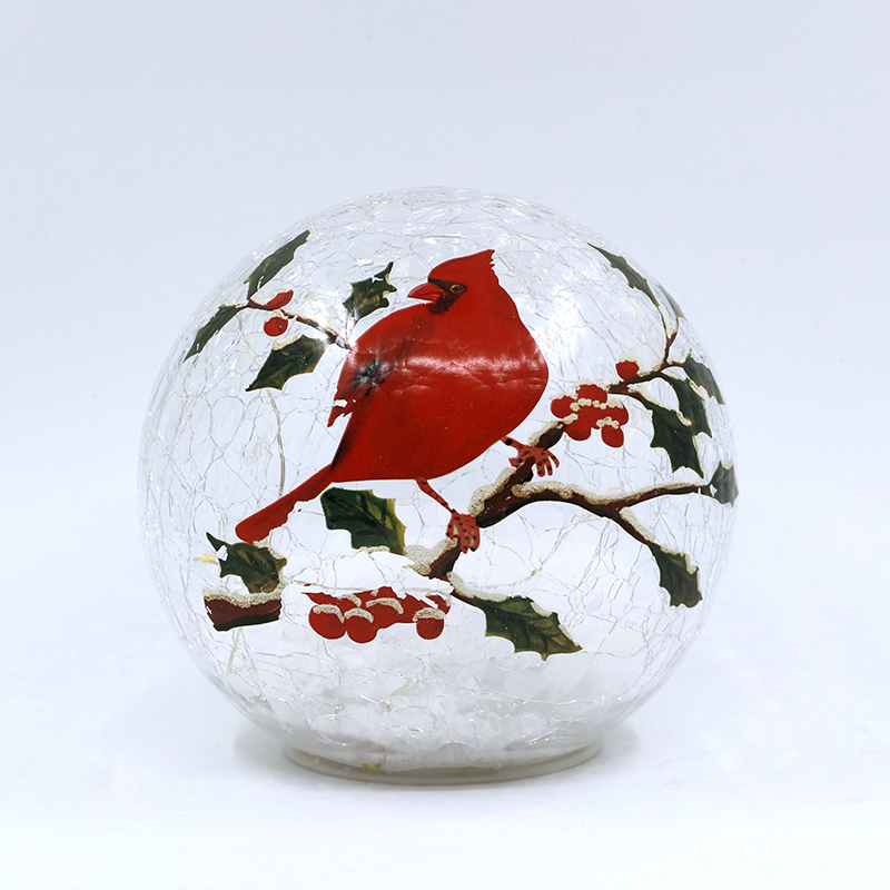 Christmas glass luminous ball, led decoration, Christmas ornament KML81017