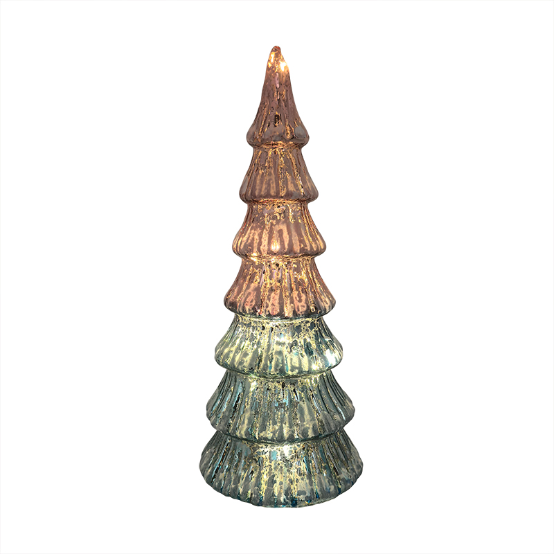 Glass Christmas tree with led lights, glass decoration with LED lights, Christmas decoration KML81012