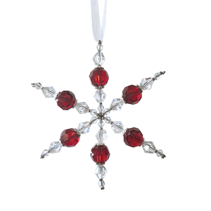 Red crystal snowflakes,Crystal decoration,christmas decoriation KMC84011