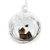 Christmas glass ball with resin decoration inside，Christmas decoration KMB86009