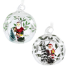 Christmas glass ball with resin decoration inside，Christmas decoration KMB86012