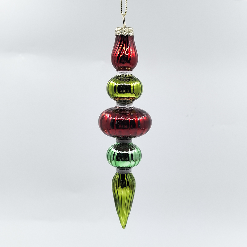 Christmas Special-shaped glass hanging decoration，Christmas decoration KMS60020