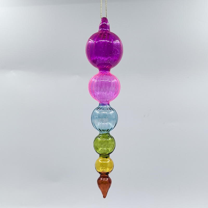 Christmas Special-shaped glass hanging decoration，Christmas decoration KMS60019