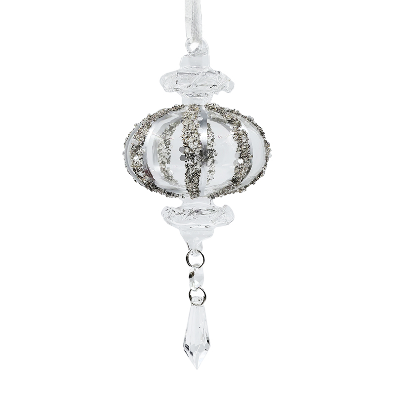 Christmas Special-shaped glass hanging decoration，Christmas decoration KMS60012