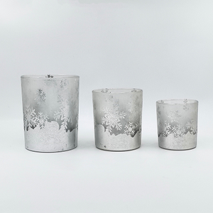 Glass decoration, glass candle holder, glass candlestick KMC60008