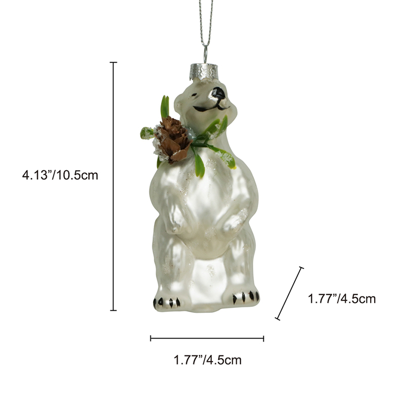 The glass bear ornament, Christmas glass toys, Christmas decoration KMT81066