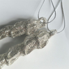 Glass icicle with glitter,Christmas decoration KMI82001