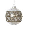 Christmas painted ball-shape glass toy, can be opened, Christmas decoration KMB82007